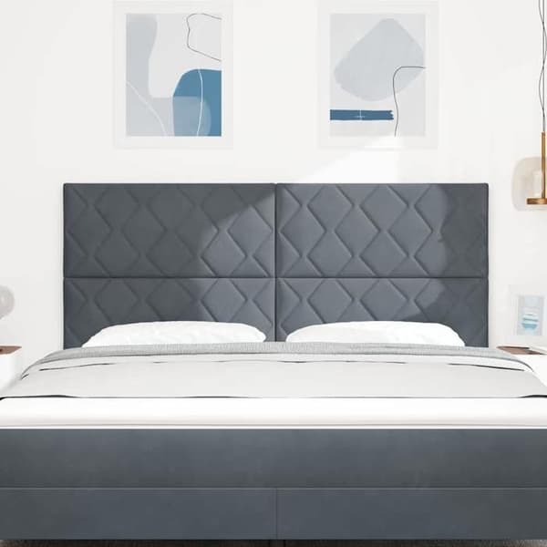 Maison Exclusive - Mörkgrå sänggavel 180 cm Sammet