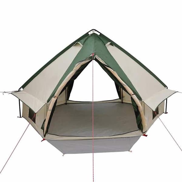 Tält teepee - EXKLUSIVT HUS - Tält Teepee för 4 personer - Polyester 185T belagd - Grå/Grön - Stänger ingår