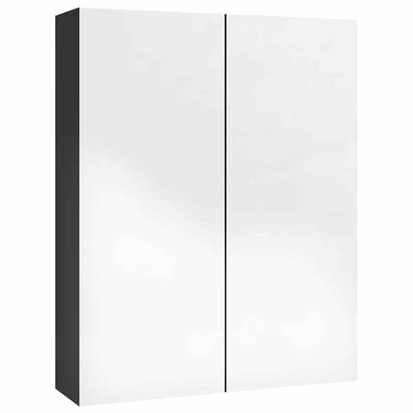 Maison Exclusive - Spejlskab til badeværelse 60x15x75 cm MDF Sort højglans