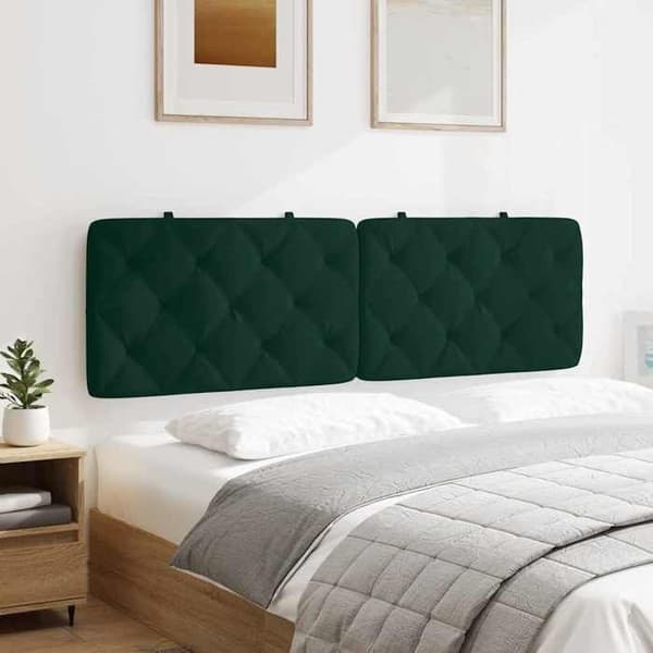 Maison Exclusive - Mörkgrön sänggavelkudde 160 cm sammet Mörkgrön