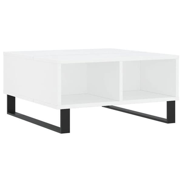 Maison Exclusive - Låg bord vit 60x60x30 cm ingenjörsträ