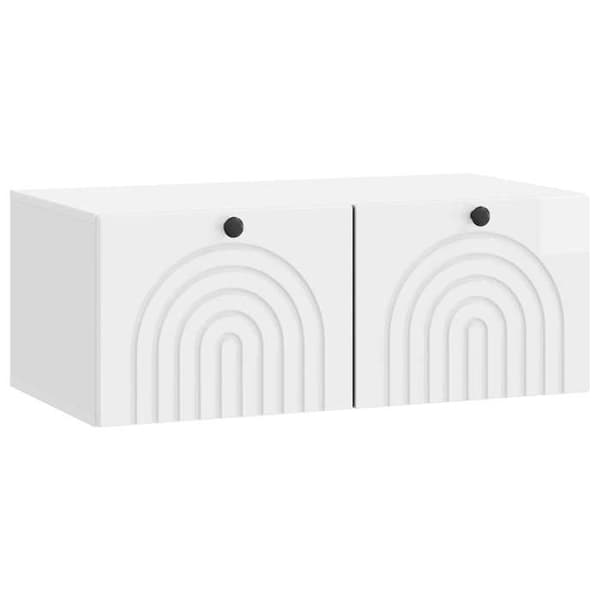 Exklusiv Hem - Väggmonterad TV-möbel Väggmontering Vit glansig 78,5 x 41 x 30 cm
