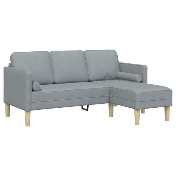 Maison Exclusive - 2 kpl sohvasetti Vaaleanharmaa Polyesteri