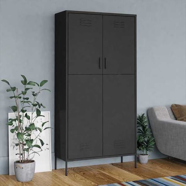 Maison Exclusive - Garderobe Anthracite 90x50x180 cm Stål