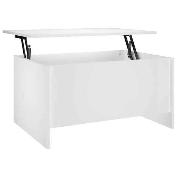 Bord - EKSKLUSIV HUS - 80 x 55,5 x 41,5 cm - Hvid - Ingeniørtræ - Løftbart bordplade Vit