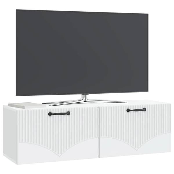 Maison Exclusive - Väggmonterad TV-möbel Vit 98 x 31 x 30 cm Ingenjörsträ