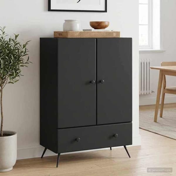 Maison Exclusive - Buffet Sort 66 x 34,5 x 95 cm Ingeniørtræ
