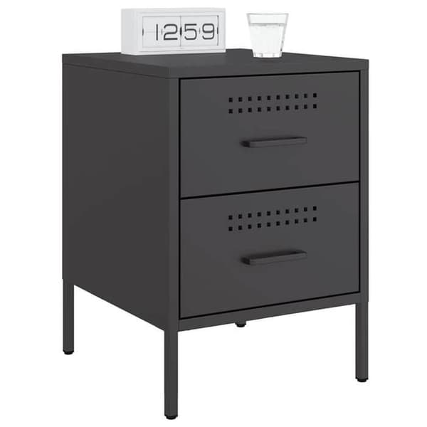 Maison Exclusive - Sort natbord 36x39x50,5 cm stål