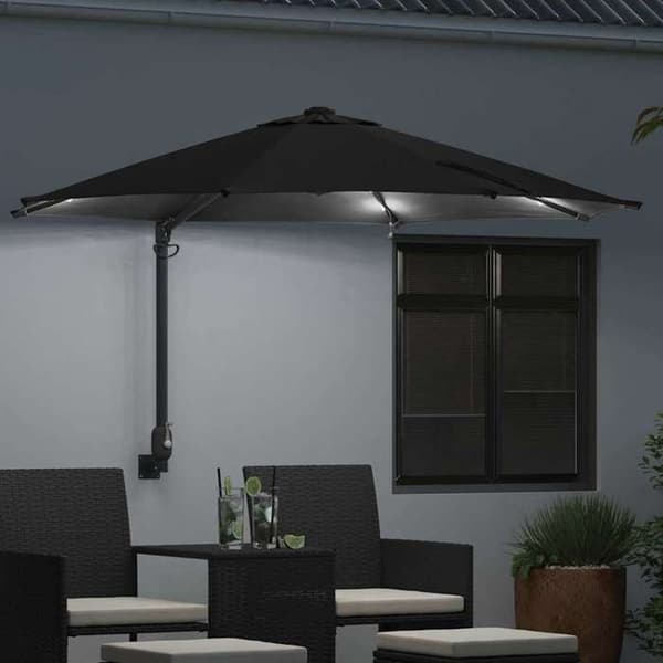 Maison Exclusive - Puutarhavarjo 248 x 248 x 148 cm Polyesteri ja Musta Teräs