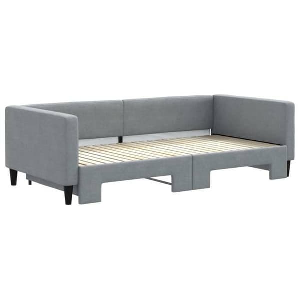 Maison Exclusive - Sovesofa med udtræk uden madras lys grå 100x200 cm