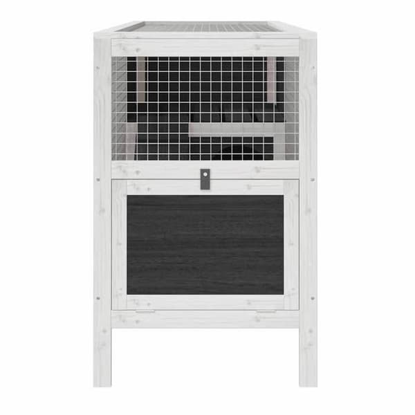 Maison Exclusive - Harmaa Clapier 103x44x69,5 cm massiivipuusta grå