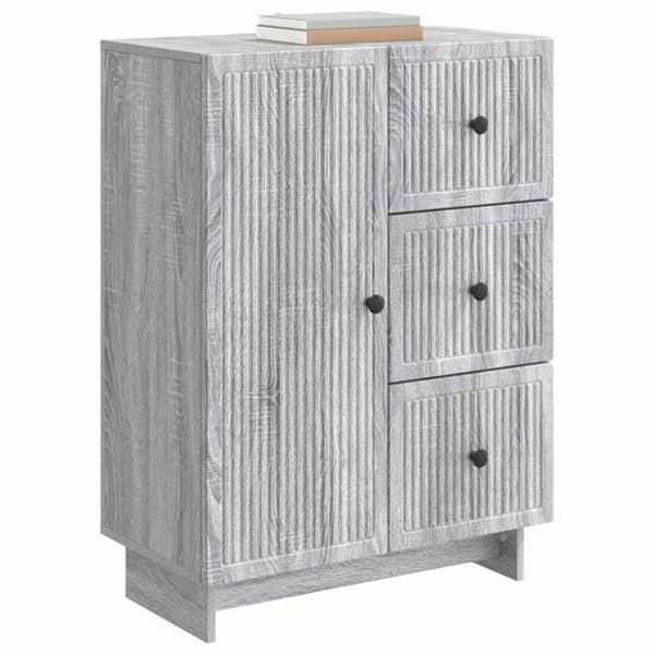 Maison Exclusive - Buffé Sonoma grå 66 x 34,5 x 90 cm Ingenjörsträ