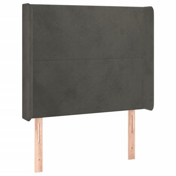 Maison Exclusive - LED-päätyharso Tummanharmaa 103x16x118/128 cm Sametti mörkgrå