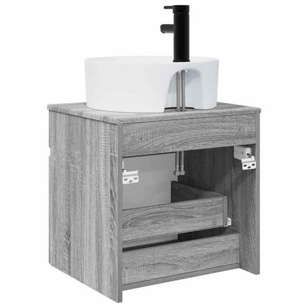 Maison Exclusive - Väggmonterad handfatmöbel Sonoma grå 49 x 44,5 x 65 cm Sonoma grå