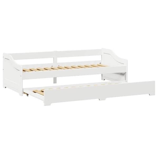 Päivävuode - EXCLUSIVE KOTI - IRUN - vuodevaatelaatikolla - sängynpohja mukana - 90 x 200 cm Vit