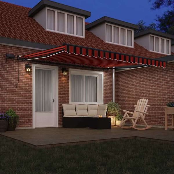 Maison Exclusive - Fällbart tak i orange och brunt 400 × 350 cm