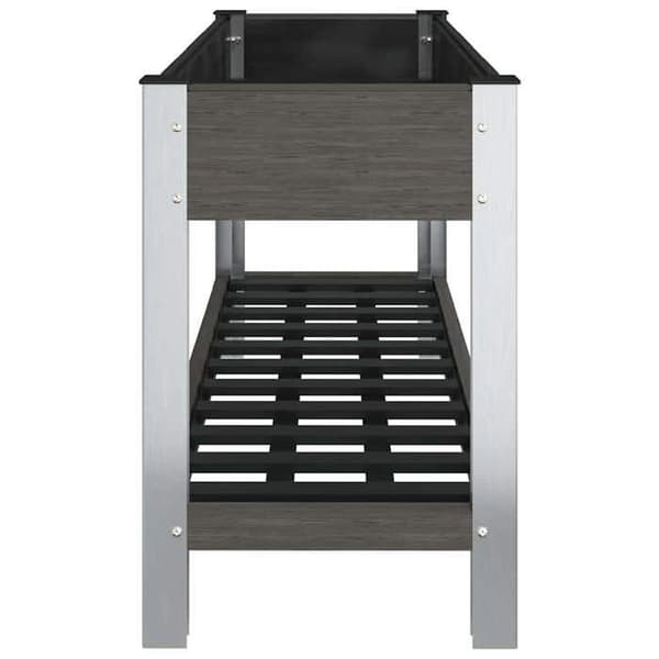 Maison Exclusive - Hævet havebed med hylde Grå 120x50x75 cm WPC Grå