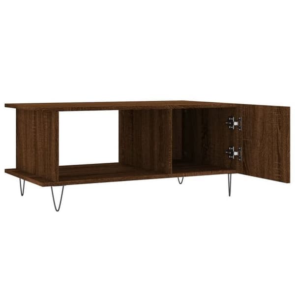 Bord - EKSKLUSIV HUS - Rektangulær 90x50x40 cm - Mørk eg - Ingeniørtræ - 2 rum Brun ek