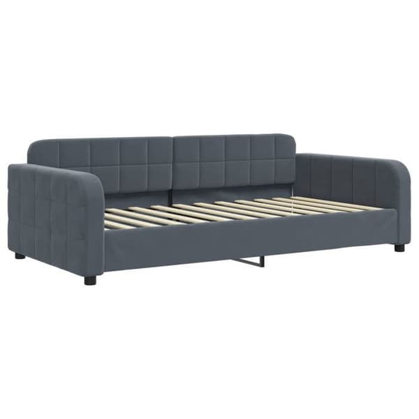 Maison Exclusive - Dagbädd med mörkgrå madrass 100x200 cm sammet