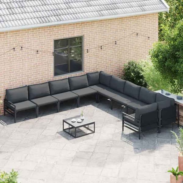 Maison Exclusive - 10 osan musta terassikalustesetti