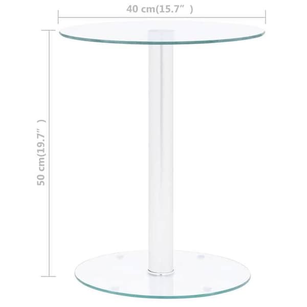Maison Exclusive - Transparent soffbord 40 cm härdat glas Transparent