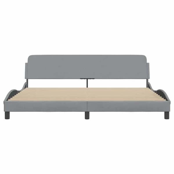 Maison Exclusive - Dover sängram ljusgrå 200x200 cm tyg