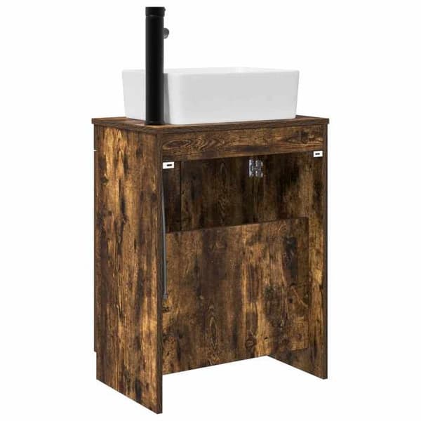Maison Exclusive - Badeværelsesmøbel med vask Røget eg 54 x 35 x 83 cm