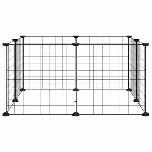 Kasser & bure - Maison Exclusive - 8 paneler 35 x 35 cm - termolakeret stål - sort