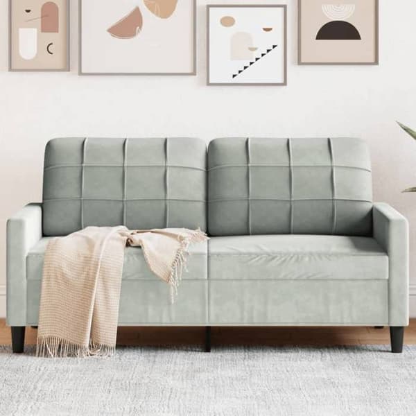 Maison Exclusive - 2-personers Sofa Lys Grå 140 cm Velour