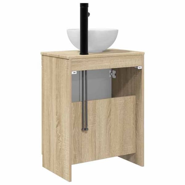 Maison Exclusive - Badeværelsesmøbel med vask Eg Sonoma 54 x 35 x 83 cm