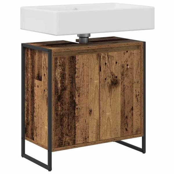 Maison Exclusive - Kylpyhuonekaappi Vanha Puu 60 x 30 x 60 cm