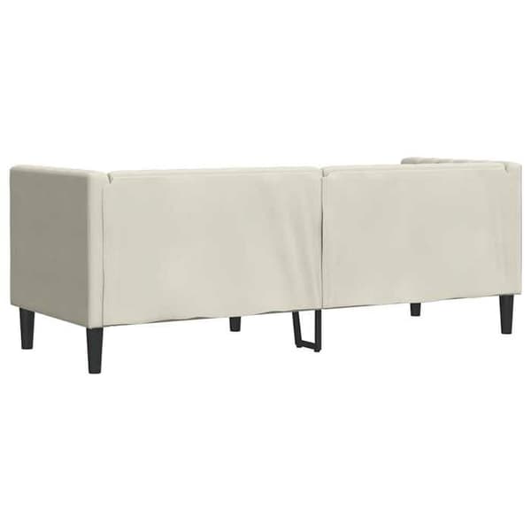 Maison Exclusive - Chesterfield-soffa med kuddar 3 platser krämig sammet Grädde