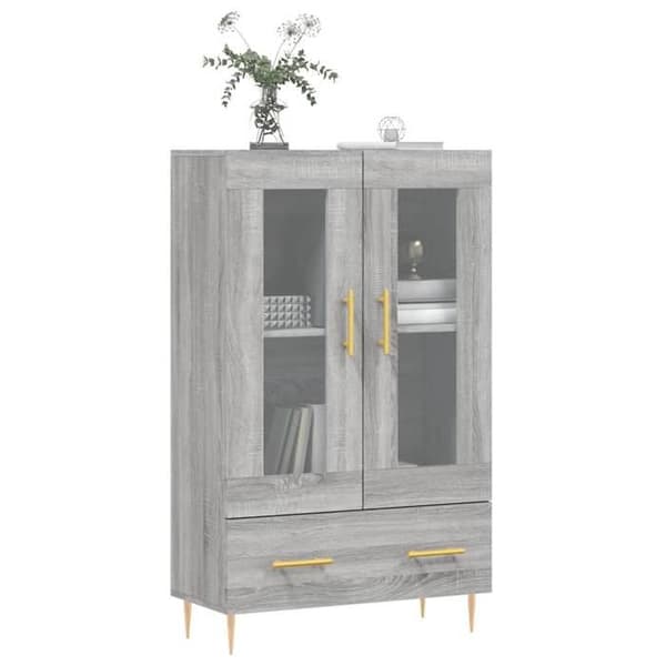 Maison Exclusive - Buffé hög sonoma grå 69,5x31x115 cm ingenjörsträ