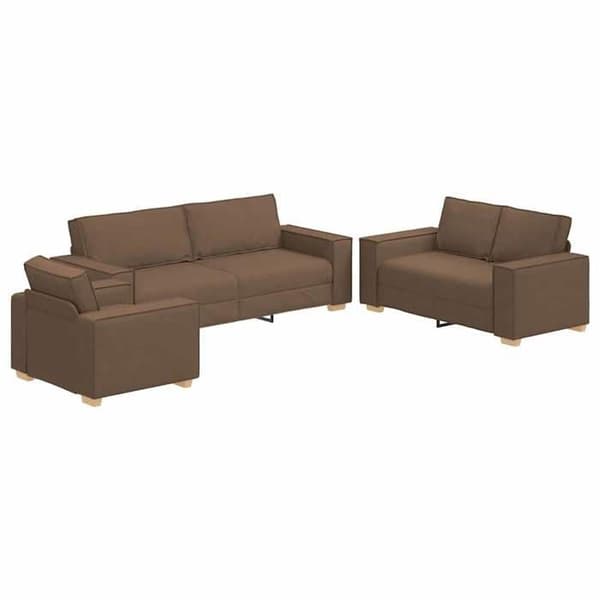 Maison Exclusive - 3 osan ruskea kangassohva brun