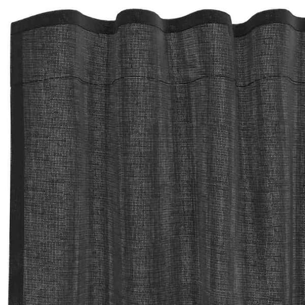 Voilage - MAISON EXCLUSIVE - 2 dele - Sort - Polyester - Gennemtræk Svart