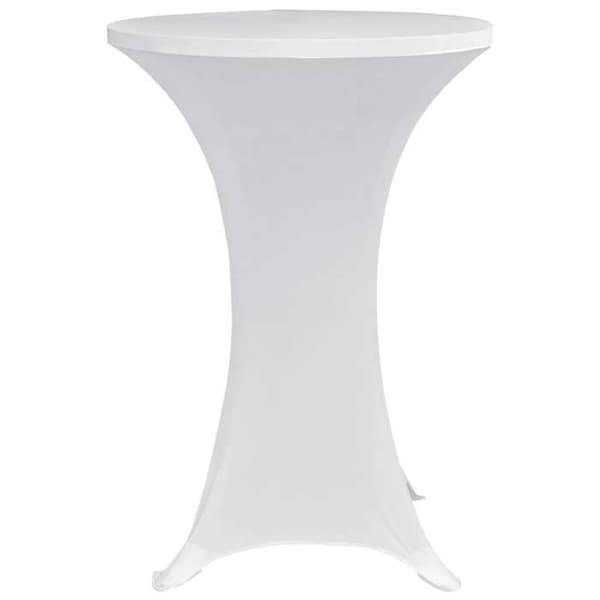 Maison Exclusive - Elastiska bordsöverdrag Ø 70 cm Vit 4 st
