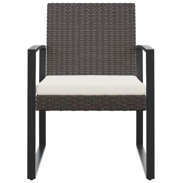 Maison Exclusive - Matstolar för trädgård, set om 2, brun konstrotting