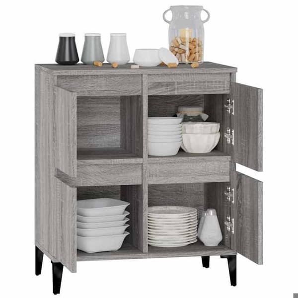 Maison Exclusive - Buffet Sonoma grå 60x35x70 cm Ingenjörsträ Sonoma grå