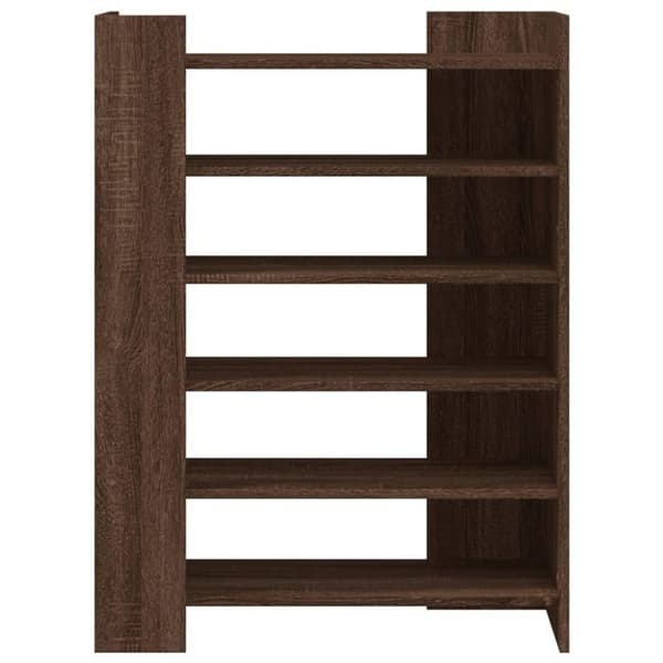 Maison Exclusive - Skoskab i brunt egetræ 74,5x37,5x100 cm Brun ek