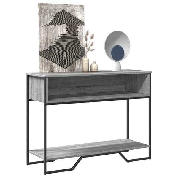 Maison Exclusive - Consolebord sonoma grå 100x35x74,5 cm ingeniørtræ