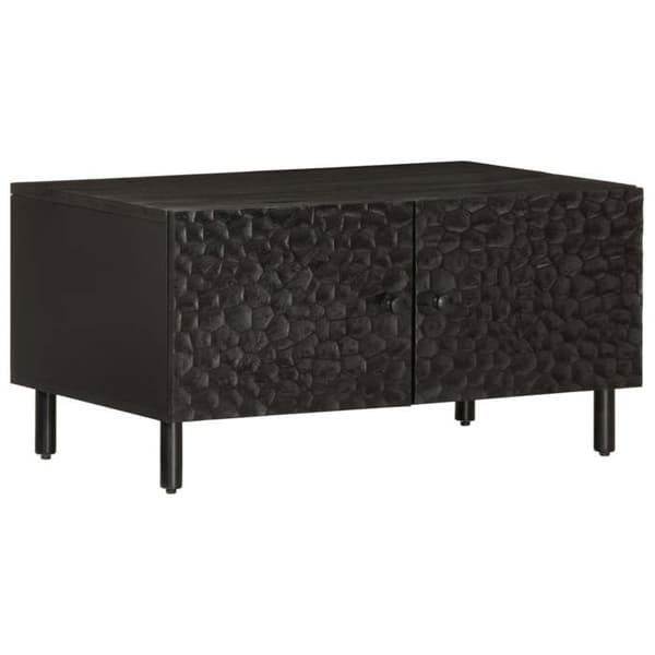 Maison Exclusive - Musta sohvapöytä 80x50x40 cm mangopuusta
