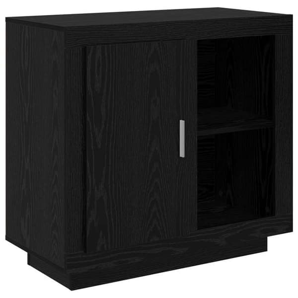 Maison Exclusive - Buffet Sort egetræ 80 x 40 x 75 cm Ingeniørtræ svart ek