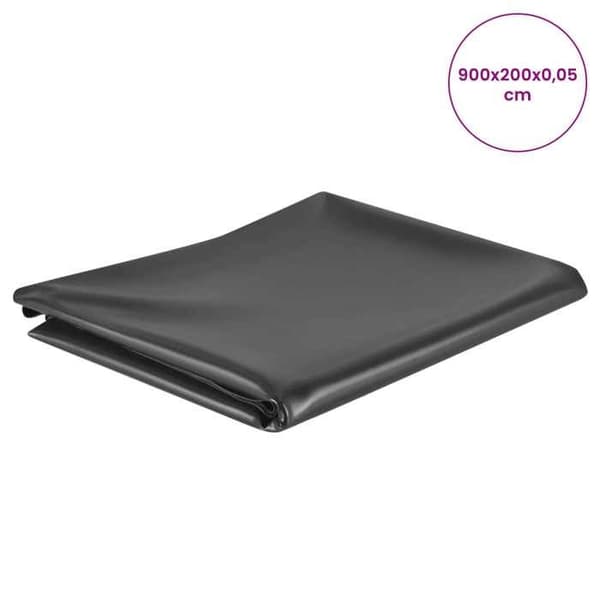 Maison Exclusive - Alta-kangas 9 x 2 m PVC 0,5 mm Musta Svart