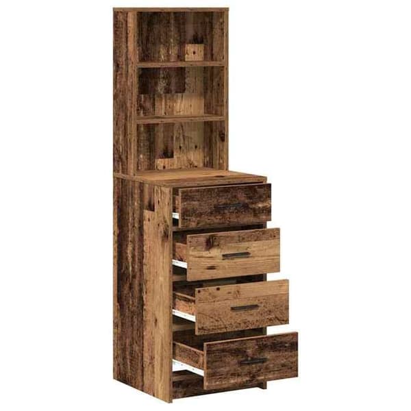 Buffé hög - EXKLUSIV HUS - Hög skåp - 40 x 41 x 135 cm - Ingenjörsträ - Brun Ej specificerat