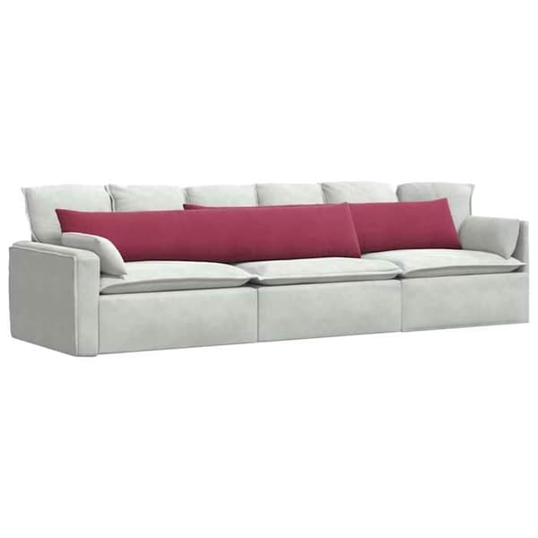 Soffkuddar - EXKLUSIV HEM - 200 x 40 cm (set om 2) - Kordfluwel - Bordeaux - Polyesterfyllning Bordeaux