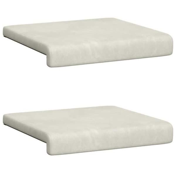 Maison Exclusive - Bänkdyna 2 st Sammet Kräm Djup 35 cm