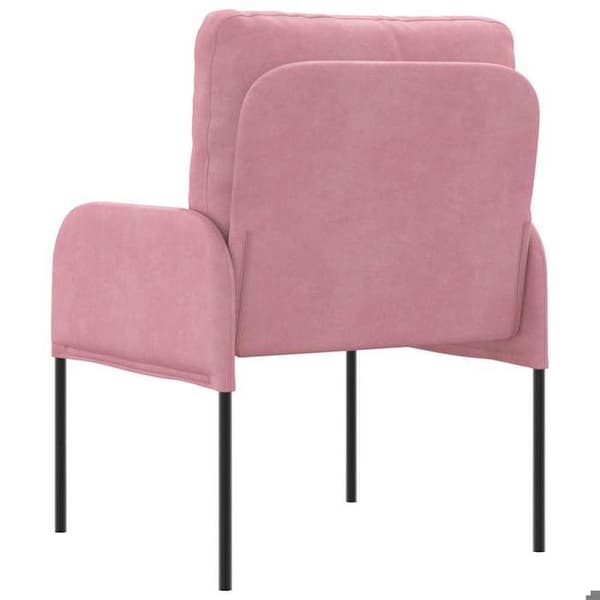 Soffa - EXKLUSIVT HEM - Med kudde 55cm - Rosa - Polyesteröverdrag - Metallben Ros