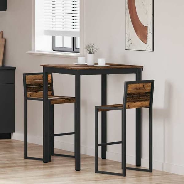 Matbord - EXKLUSIV HEM - Rektangulär - Ingenjörsträ - Metallben - 80 cm