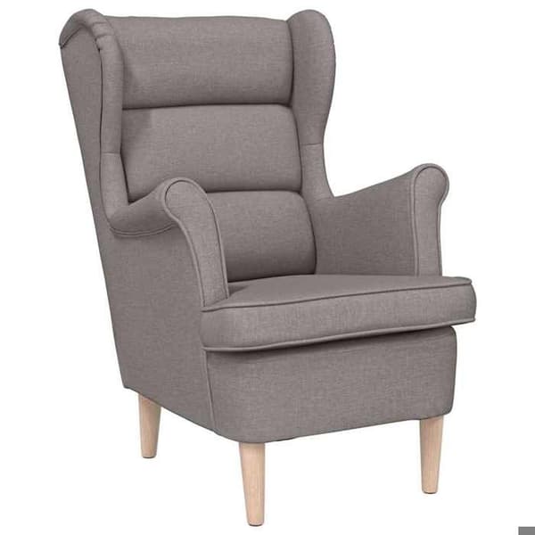 Stol - EKSKLUSIV HUS - 74x84x100 cm - Polyesterstof - Blødt polstring - Farve taupe mol
