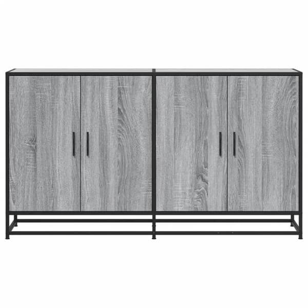 Maison Exclusive - Buffet sonoma grå 134x35x76 cm ingeniørtræ Sonoma grå
